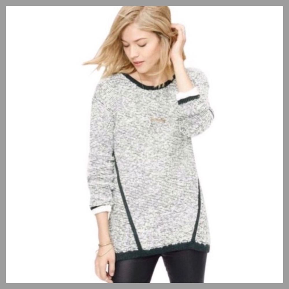 Lou & Grey Fuzz Stripe Soft & Cozy Tunic Sweater